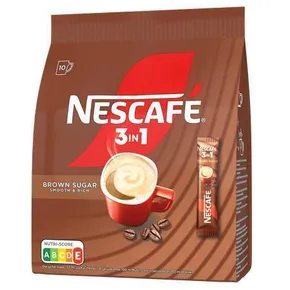Instantkaffee, 10x17 g, NESCAFÉ, 3in1 brauner Zucker